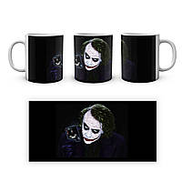 Кружка GeekLand біла Джокер Joker З карткою Бетмена JK.02.348