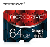 Карта памяти MicroDrive ZQ016 для планшета и телефона Micro SD 64 Gb