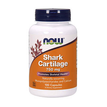 100% Pure Shark Cartilage 750 mg (100 caps) NOW