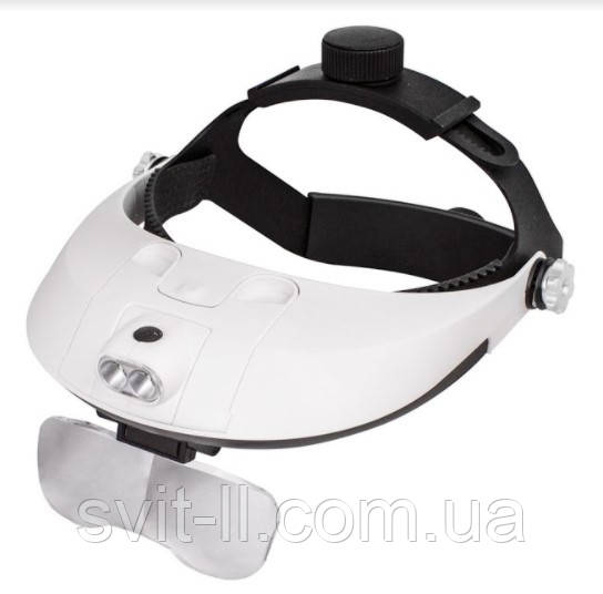 Бінокулярна лупа з LED-підсвічуванням 1X-6X збільшення, Ridni, фото 1