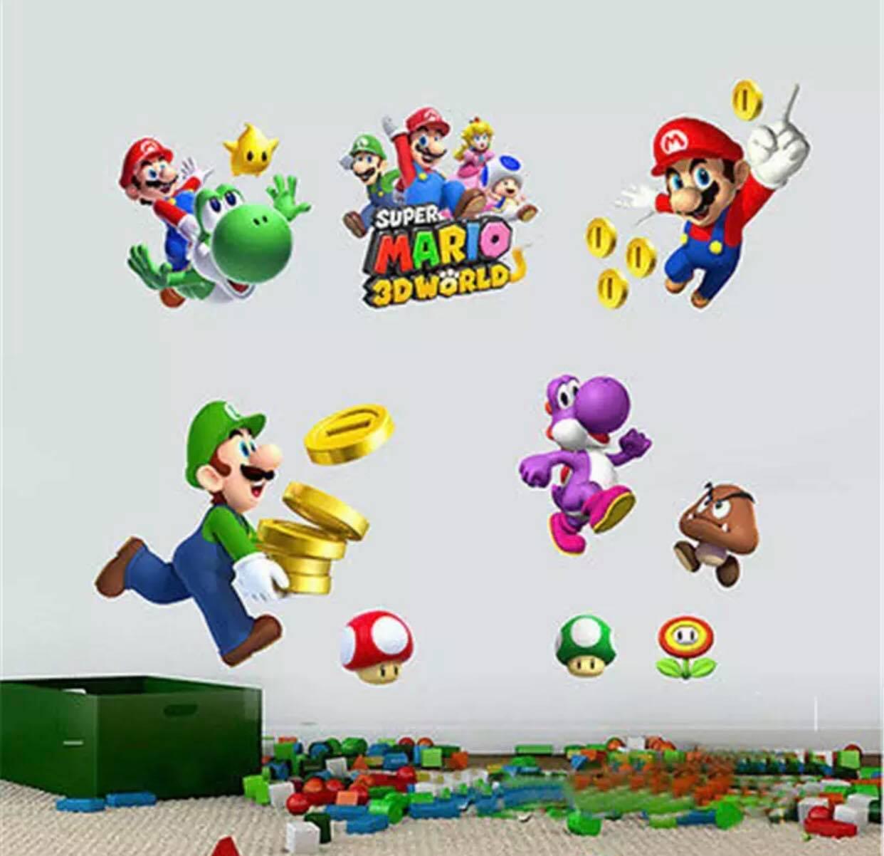 Вінілова наклейка Super Mario Супер Маріо 45x60 см, фото 1
