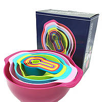 Набір Rainbow кухонних мисок із мірними ложами Cooking House