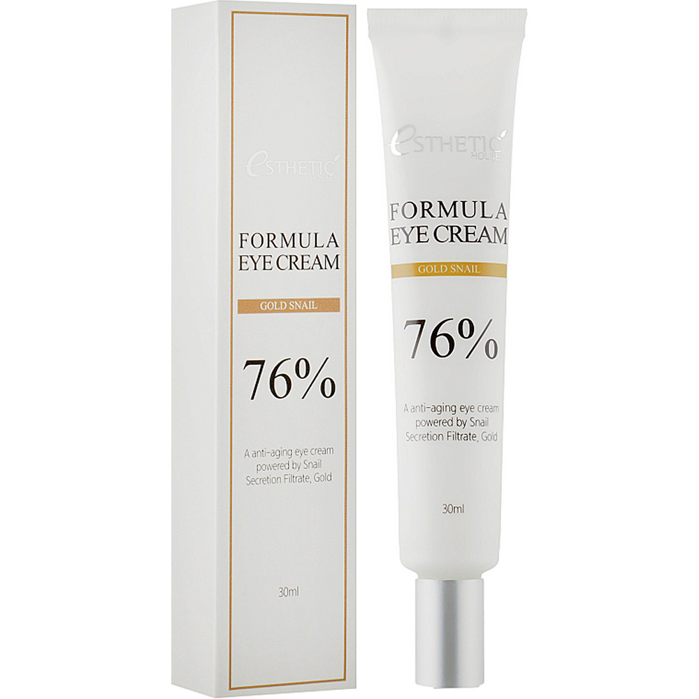 Поживний крем для шкіри навколо очей з муцином равлика Esthetic House Formula Eye Cream Gold Snail 76% 30 мл, фото 1
