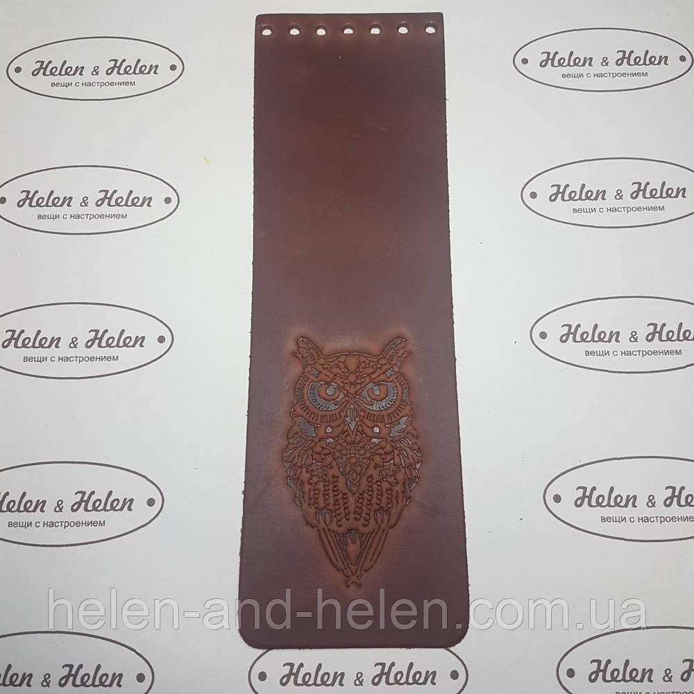 Клапан вузький для сумки з тисненням "Філін", фото 1