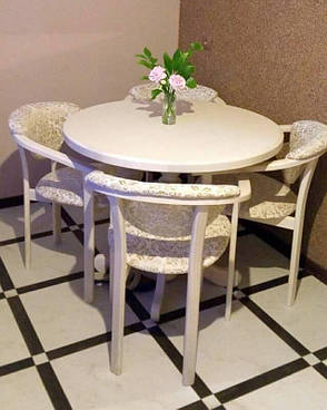 Круглий кухонний стіл колір пірті К-3 GOOD WOOD Руськополянський Меблевий Комбінат Явір, фото 1