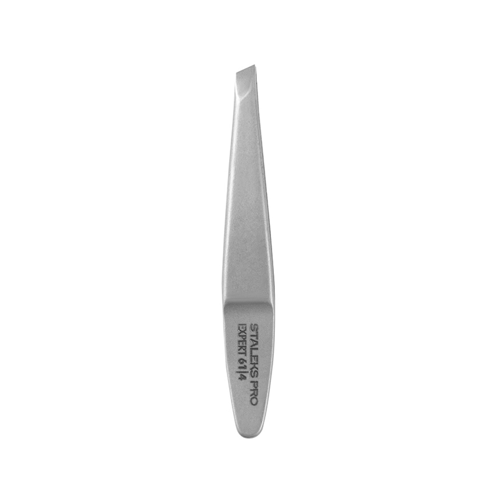Пінцет для брів скошений STALEKS PRO EXPERT 61 TYPE 4, TE-61-4