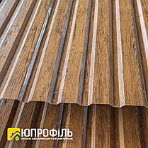 Профнастил дерево Вільха 3д темна / RAL 8004 0.42 мм, фото 3