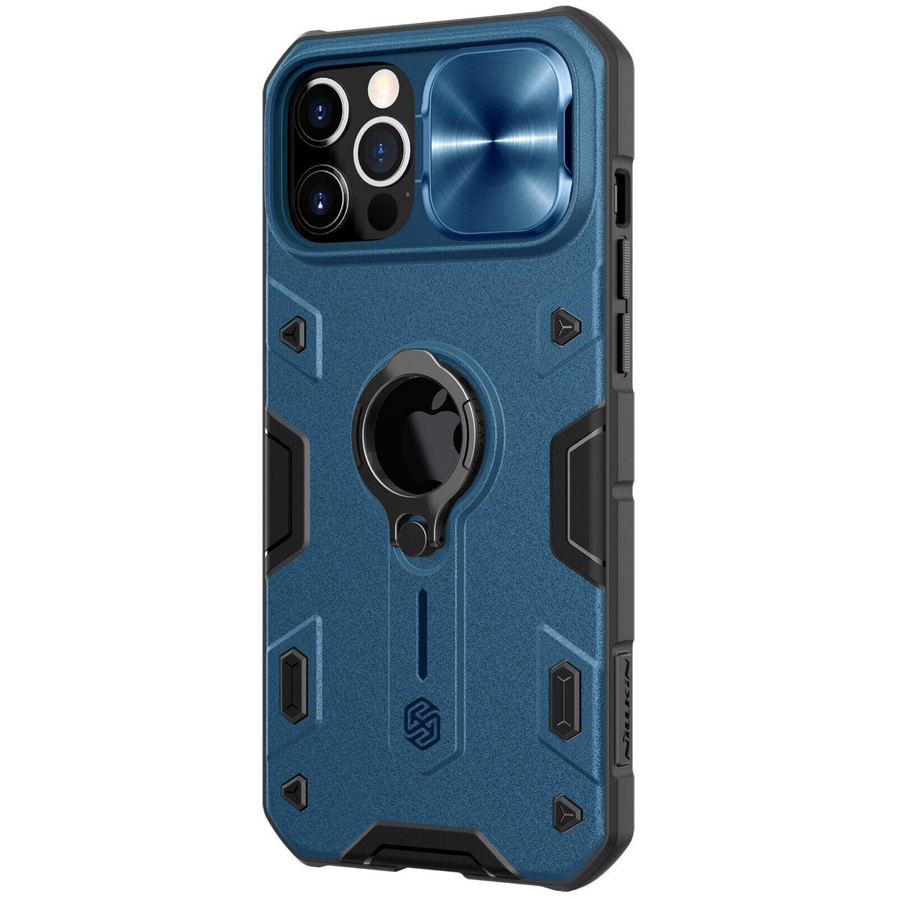 Захисний чохол Nillkin для iPhone 12/12 Pro (6.1 ") CamShield Armor Case Blue з захистом камери