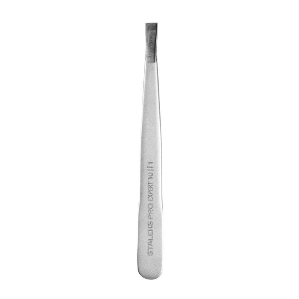 Пінцет для брів прямий STALEKS PRO EXPERT 10 TYPE 1, TE-10-1