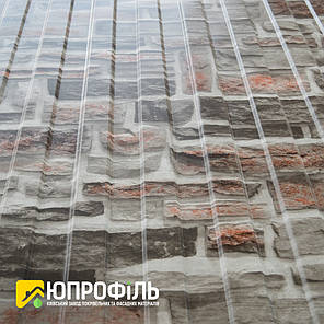 Профнастил з малюнком Камінь 3Д для забору 0.37 мм. фотопринт профлист камінь купити, фото 2
