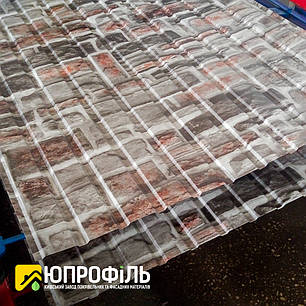 Профнастил з малюнком Камінь 3Д для забору 0.37 мм. фотопринт профлист камінь купити, фото 2