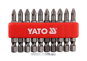 Насадка викруткова YATO 1/4" хрестова PН2 х 50 мм 10 шт