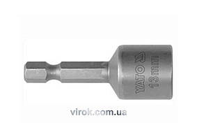 Насадка торцеві 6-гр. магнітна YATO на кв. 1/4" 8х48 мм CrV