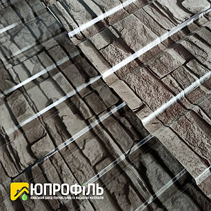 Профнастил під камінь, профнастил для паркану з малюнком каменя плитняк 0.42 мм., фото 2