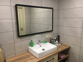 ДЗЕРКАЛО ДЛЯ ВАНОЙ OMEGA BLACK С LED-ПІДСВІТКОЮ