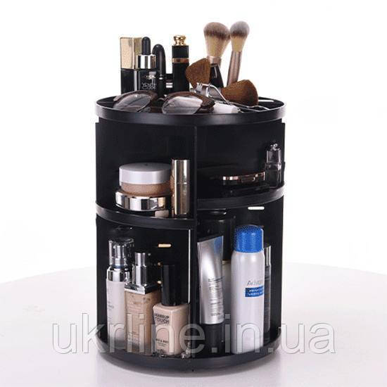 Органайзер для косметики 360° Rotation Cosmetic Organizer черный - фото 1 - id-p1066578864