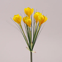 Цветок искусственный, букет, Крокус желтый, H 35 см, Искусственные цветы, Днепр
