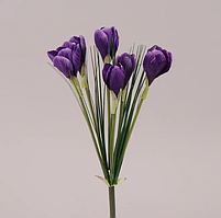 Букет, Крокус, Фіолетовий, H35 см, Штучні квіти, Дніпро