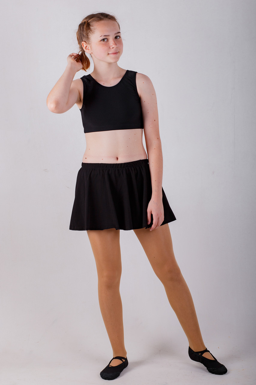 Танцевальная спортивная юбка белая, бифлекс - фото 4 - id-p1276555730