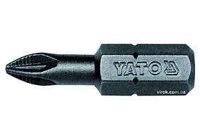 Насадка викруткова YATO 1/4" хрестова PZ1 х 25 мм 50 шт