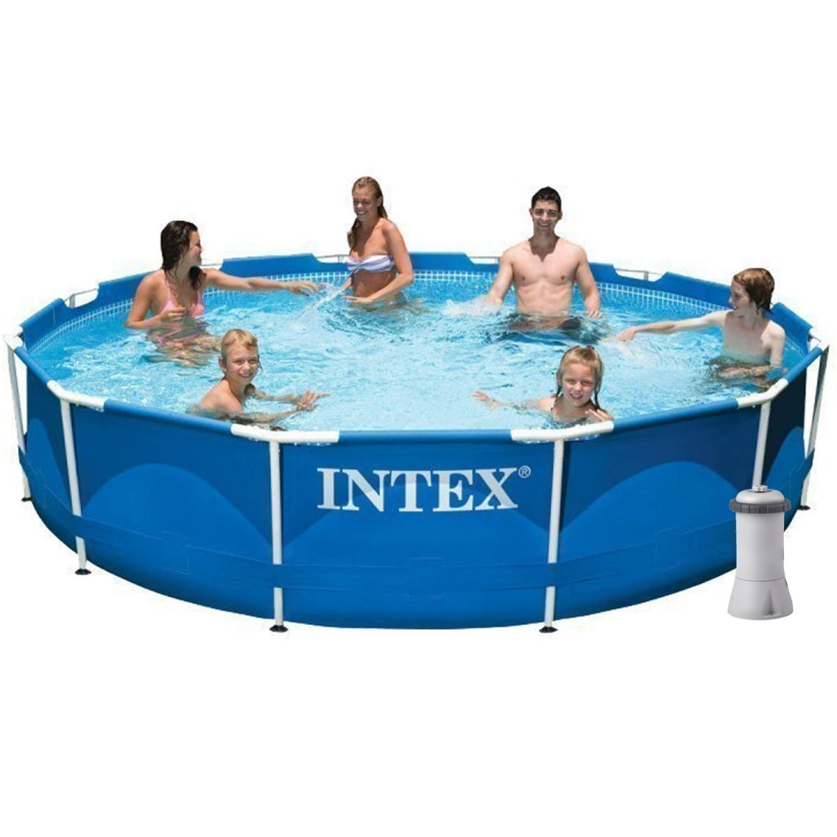 Каркасний басейн Intex 28210 Збірний Metal Frame 366 x 76 см