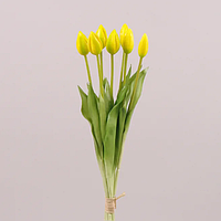Букет Тюльпанів з латексу, жовтий, 7 шт