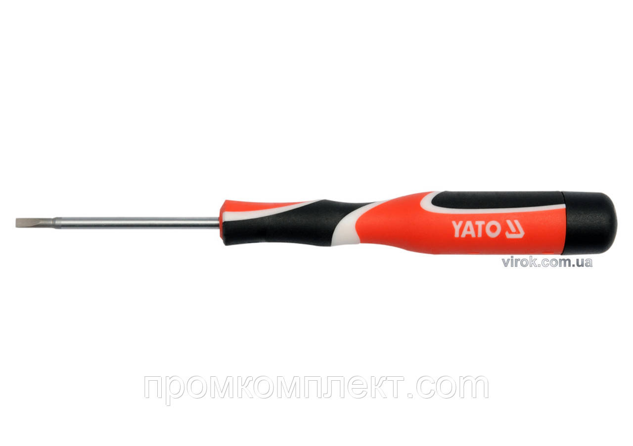 Викрутка прецизійна з плоским шліцом YATO b=2.4 мм l=75 мм