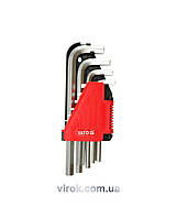 Набір ключів шестигранних Г-подібних YATO М2-12 мм 10 шт