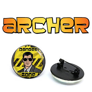 Значок Спецагент Арчер "Danger Zone" / Archer