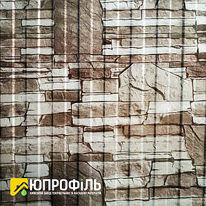 Профнастил під Камінь фотопринт для забору 0.42 мм., фото 2