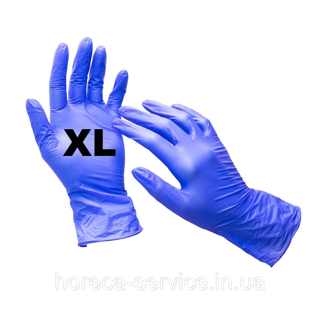 Рукавички нітрилові неопудрені сині розмір XL 50 пар