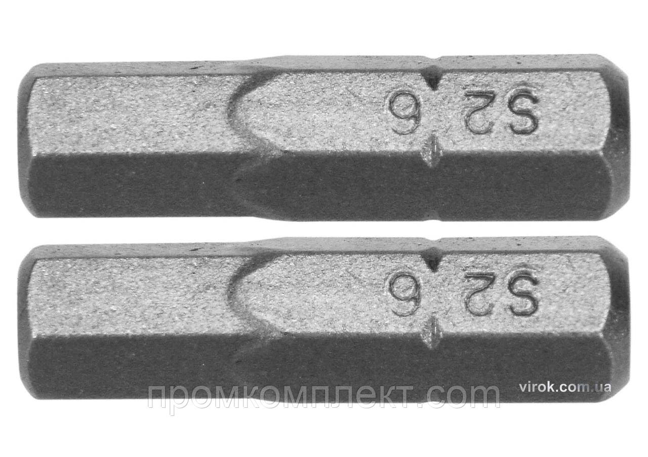 Насадка викруткова YATO "HEX" H6 x 25 мм HEX 1/4" AISI S2 2 шт