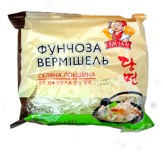 Вермишель бобовая фунчоза стеклянная лапша Ямчан 100г 50шт/ящ (ID ...