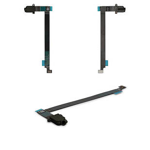 Шлейф для iPad Pro 12.9, конектора навушників, з компонентами, чорний