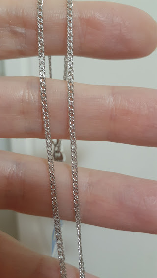 Срібний ланцюжок подвійний ромб, фото 1