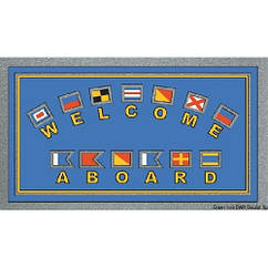 Килимок ворсовий вхідний "Welcome Aboard" прапори 40х68 см Osculati