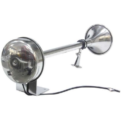 Горн мембранний звуковий для судна одинарний нержавіюча сталь Osculati 21.452.03 12 В ISO 9001 італійська якість, фото 1