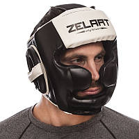 Шлем боксерский закрытый с полной защитой ZELART BO-1390 черный