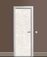 Декоративная наклейка на двери Светлый Камень Мрамор ПВХ пленка с ламинацией 65х200 см Текстуры Бежевый