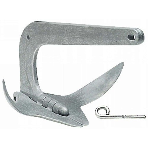 Якір човновий Trefoil складний 5 кг сталь гарячого цинкування Osculati для м'яких ґрунтів компактний і легкий для, фото 1