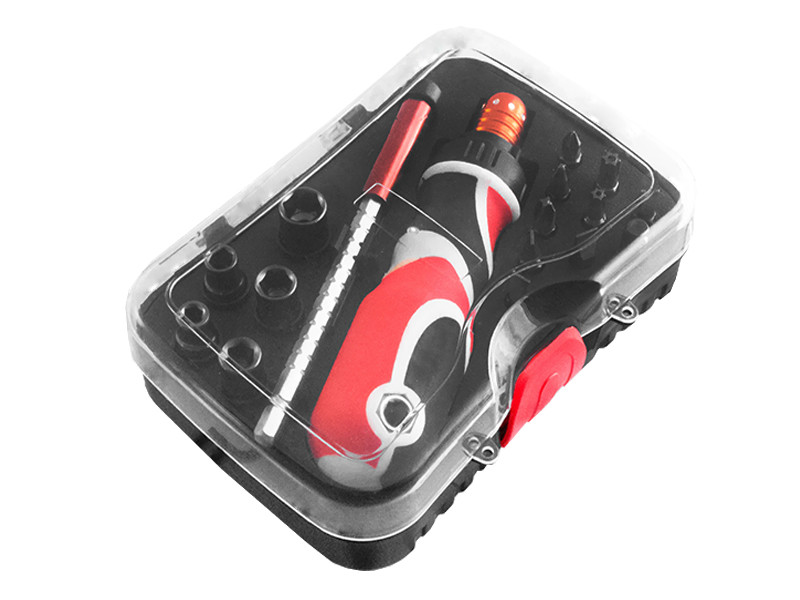 Викрутка Lemanso LTL10008 з набором біт та головок 15 предметів