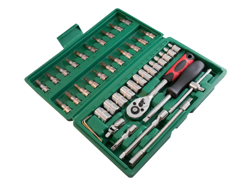 Набір головок і біт Lemanso LTL10012 з трещіткою 46 предметів