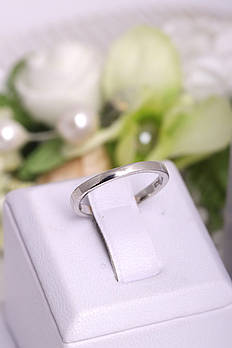 Срібне родоване кільце на фалангу.