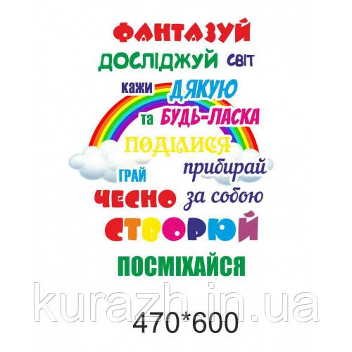 Мотивуюча наклейка на стіну для школи