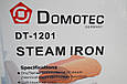 Domotec DT-1201 Праска з керамічною підошвою і функцією самоочищення, фото 7