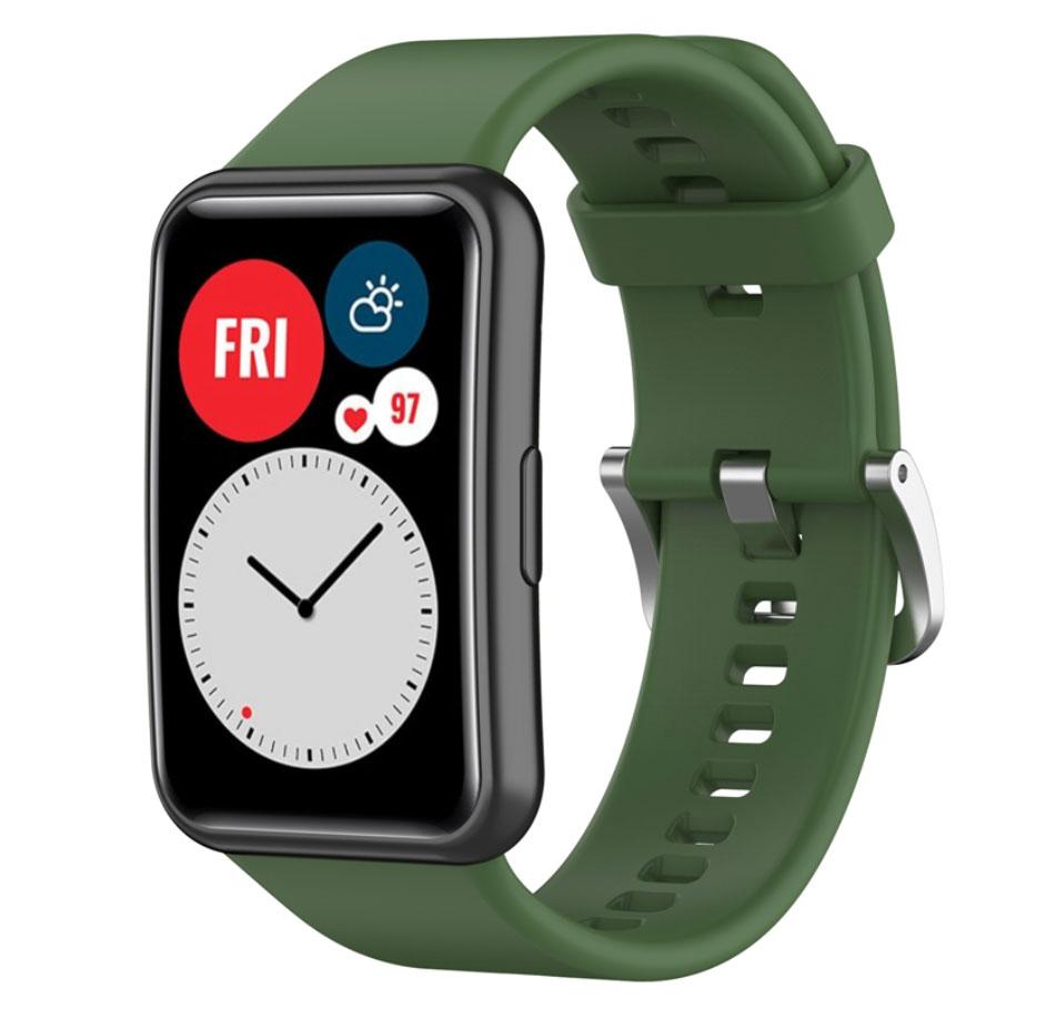 Силіконовий ремінець Primolux для смарт-годинника Huawei Watch Fit (TIA-B09) - Army Green, фото 1