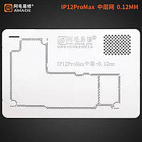 Трафарет BGA Amaoe PCB для iPhone 12 Pro Max держателя плат MFix и магнита UBase (0.12 mm)