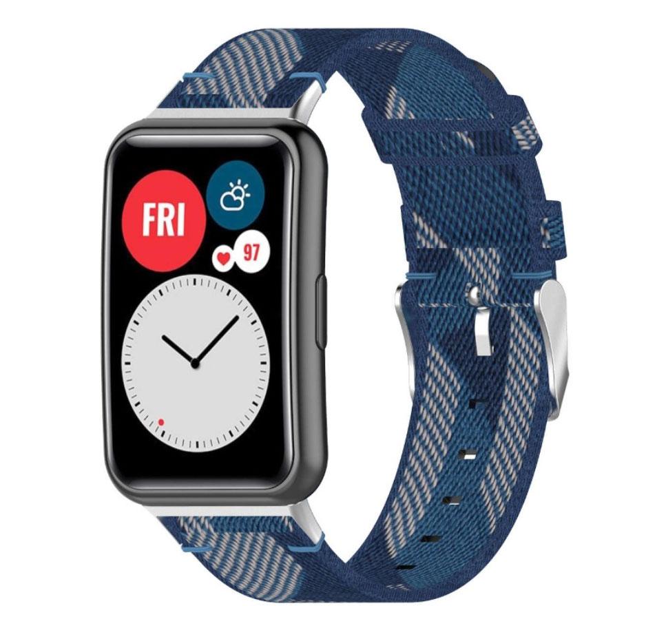 Нейлоновий ремінець Primolux для смарт-годинника Huawei Watch Fit (TIA-B09) - Blue&White