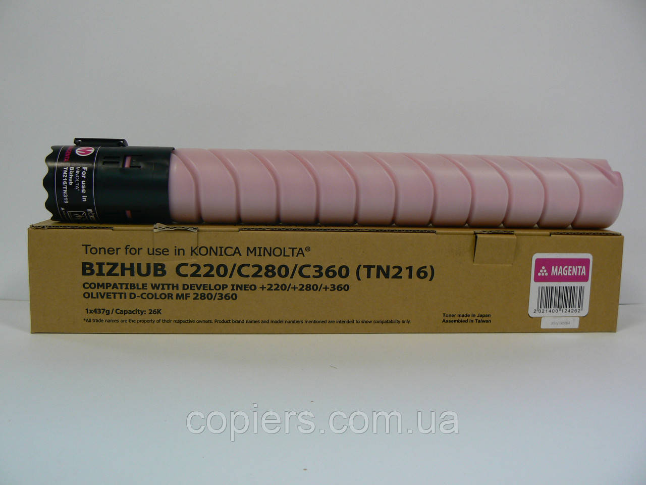 Тонер картридж TN-216 M/TN319M Konica Minolta Bizhub c220/c280/c360, Tomoegawa, Japan