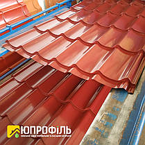 Металочерепиця RAL 3011 (Червоний) глянець 0.45 мм. купити Київ, фото 2